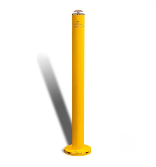 Removable Surface Mount Bollard - 90mm, Padlock