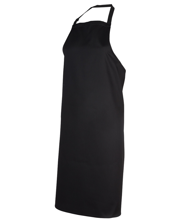Bib Apron - Black (No Pocket)