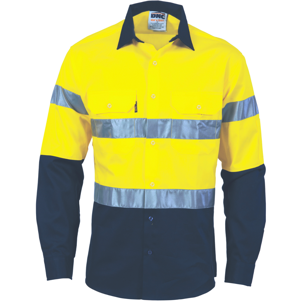 DNC 3966 HiVis Taped Cool-Breeze Cotton Shirt [8XL-YN] 