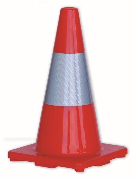 Orange PVC Traffic Cone 3M Reflective Tape 1.0kg 450mm