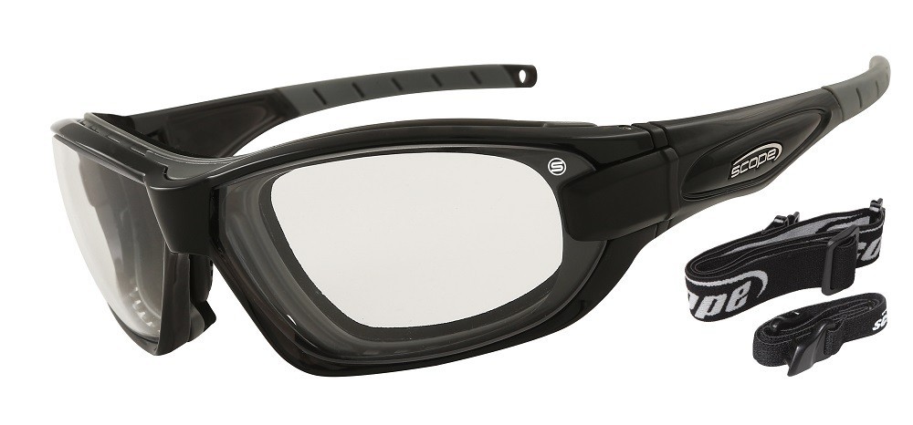 SCOPE 151C-G Genisys Plus - Clear Safety Glasses (Gasket + Strap)