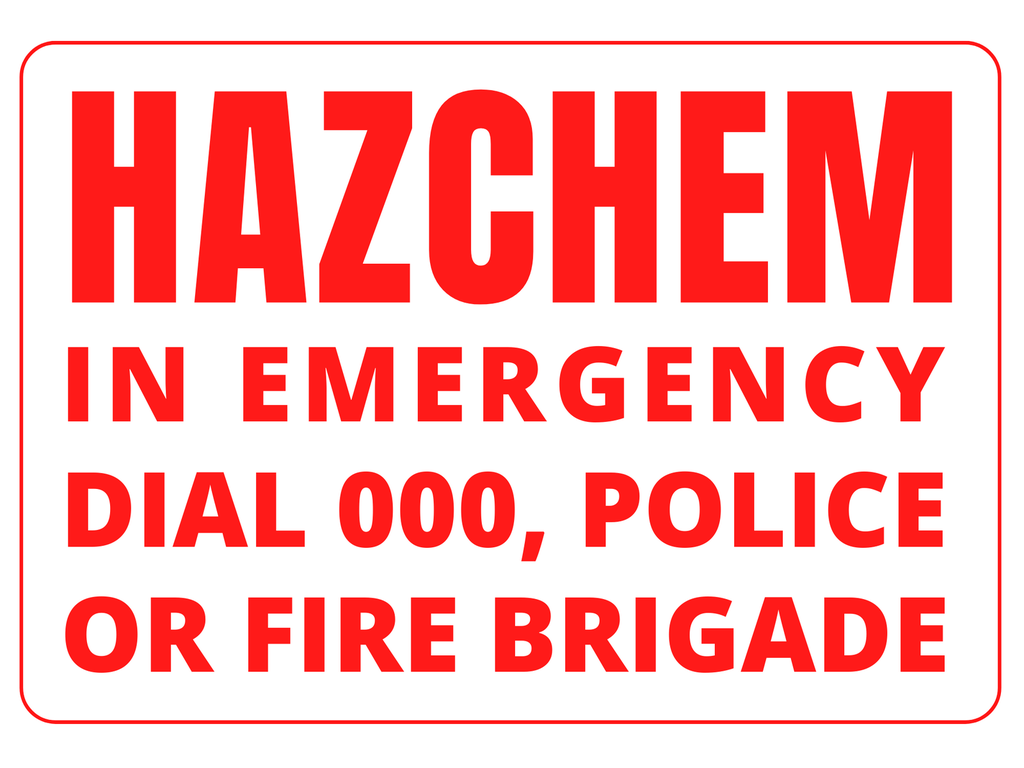 Sign - HAZCHEM - 450 x 300mm - Metal