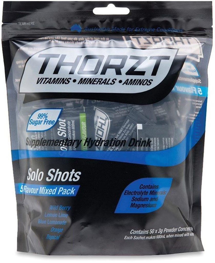 THORZT Solo Shots Electrolyte Sachets - 50 pack