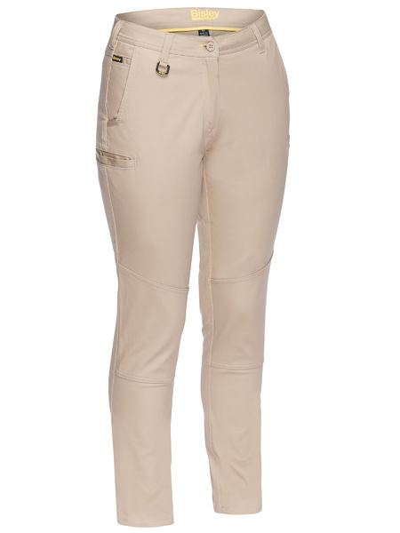 Stone | BISLEY BPL6015 Womens Cotton Stretch Pants