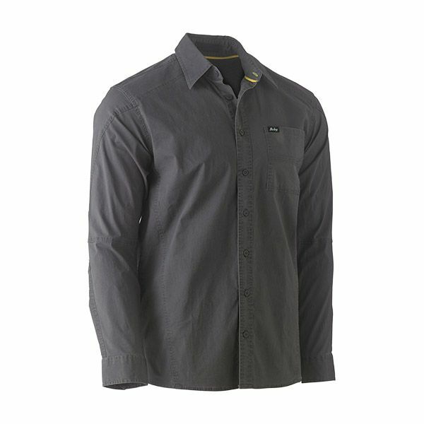 BISLEY BS6146 FLX & MOVE Stretch Long Sleeve Shirt, Charcoal