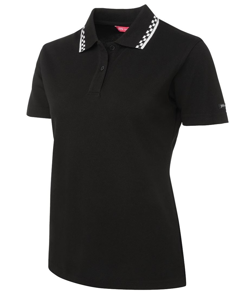 [JBS-5LPBW08] JB's Ladies Chef Polo Black (08)