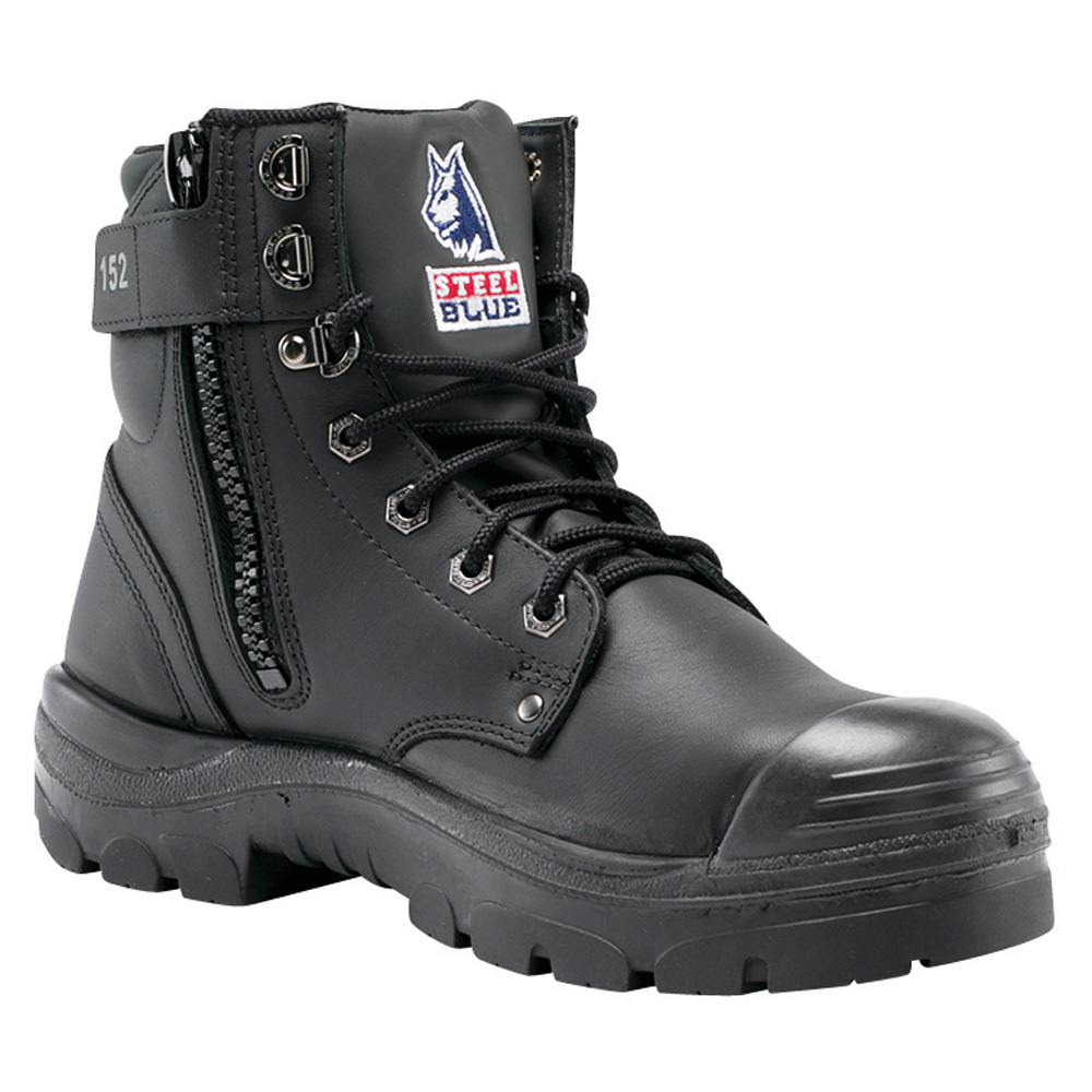 [SB-342152-B05] 342152 | STEEL BLUE Argyle Zip Bump Nitrile Boots (5)