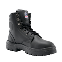 512702 | STEEL BLUE Ladies Black LACE-UP Argyle Boots