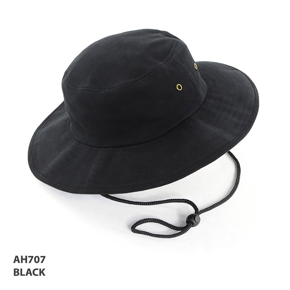 [DH-AH707B-S] Brushed Cotton Surf Hat (Small - 55cm, Black)