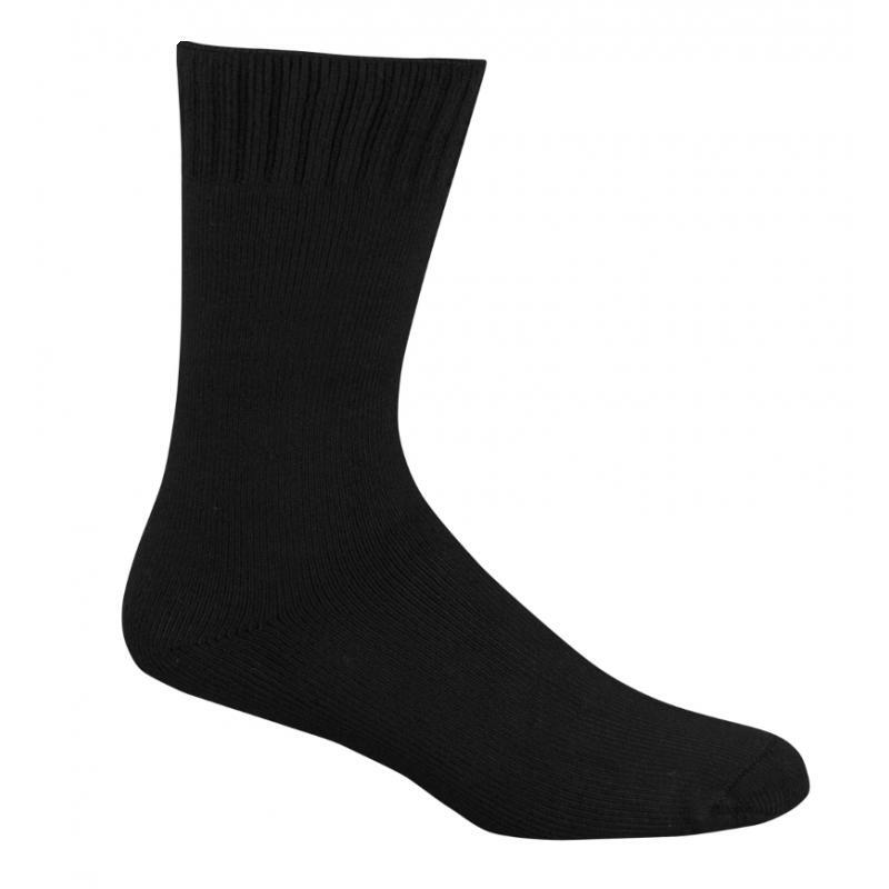 [BT-0406B] BAMBOO Extra Thick Work Socks, Black (MENS 4-6 / WOMENS 6-8)