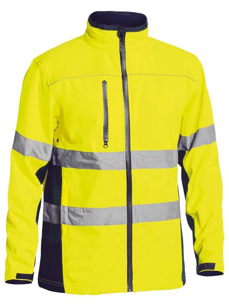 [BW-BJ6059T-YN-XS] BISLEY BJ6059T Soft Shell Jacket (XS, Yellow-Navy)