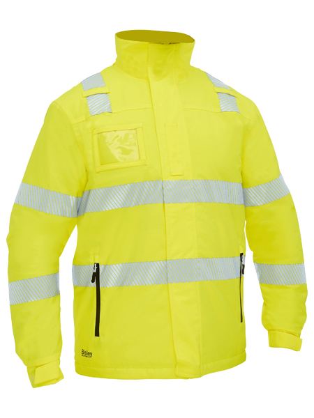 [BW-BJ6842T-YXS] BISLEY BJ6842T Taped Hi Vis HEATED Jacket with hood (XS)