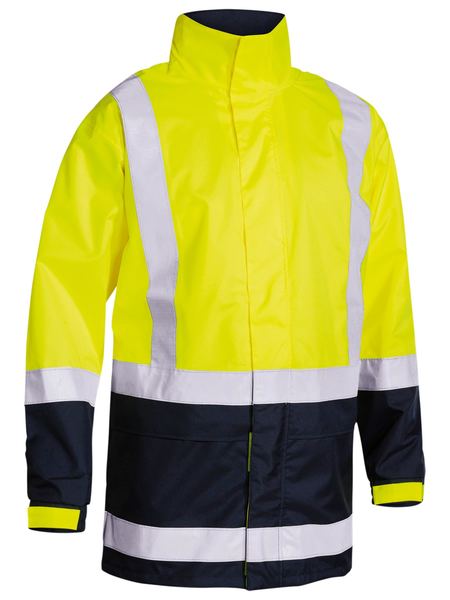 [BW-BJ6966T-YNXS] BISLEY BJ6966T-YN Taped HiVis Rain Jacket (XS)