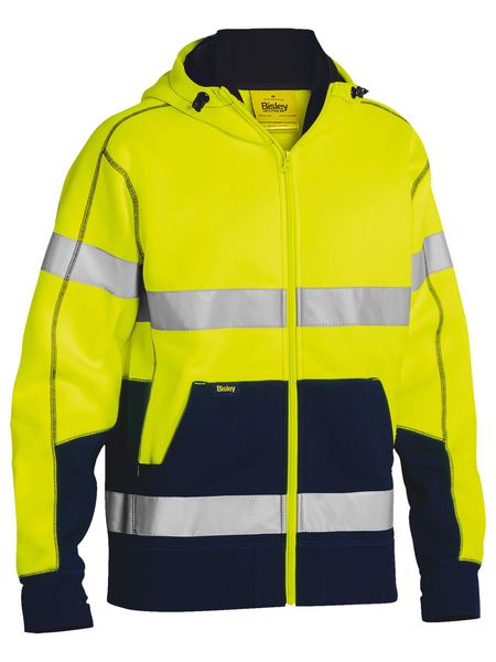 [BW-BK6819T-YNXS] BISLEY BK6819T Taped Zip Hoodie (XS, Yellow-Navy)