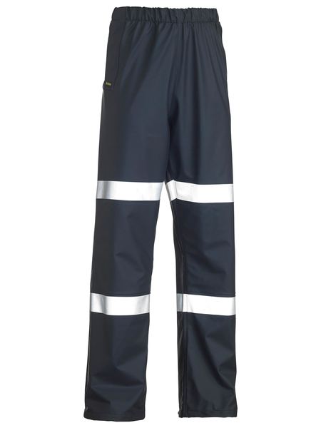 [BW-BP6936T-XS] BISLEY BP6936T Double Taped Navy PU Rain Pants (XS)