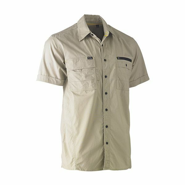 [BW-BS1144S-XS] BISLEY BS1144 FLX & MOVE Stretch Utility Shirt Stone (XS)