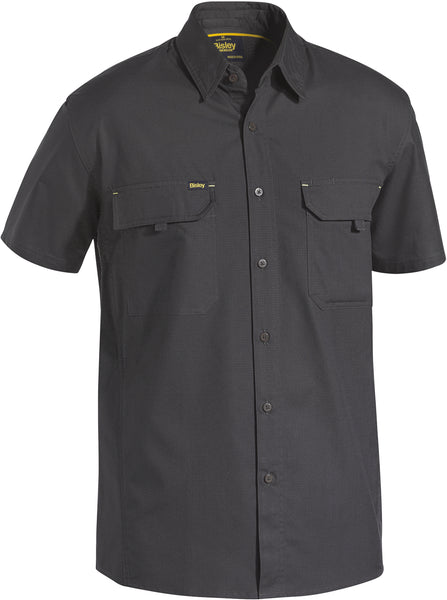 BISLEY BS1414 X Airflow Ripstop Short Sleeve Shirt Charcoal