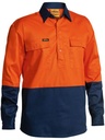 BISLEY BSC6267 Hi Vis Closed Front Drill Shirt