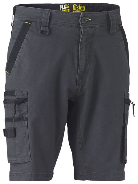 [BW-BSHC1330C-072] BISLEY BSHC1330 FLX & MOVE Cargo Shorts - Charcoal (72)