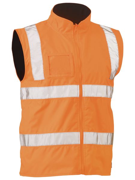 [BW-BV0364T-XS] BISLEY BV0364T Taped Hi Vis Rail Wet Weather Vest (XS)