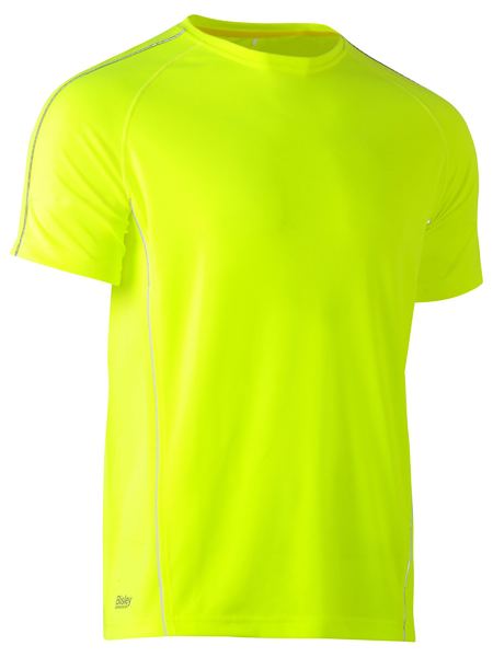 [BW-BK1426-YXS] BISLEY BK1426 Cool Mesh Tee (XS, Hi-Vis Yellow/Lime)