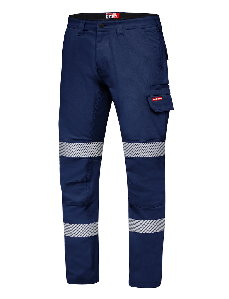 HARD YAKKA Y02855 Reflective Stretch Cargo Pant, Navy