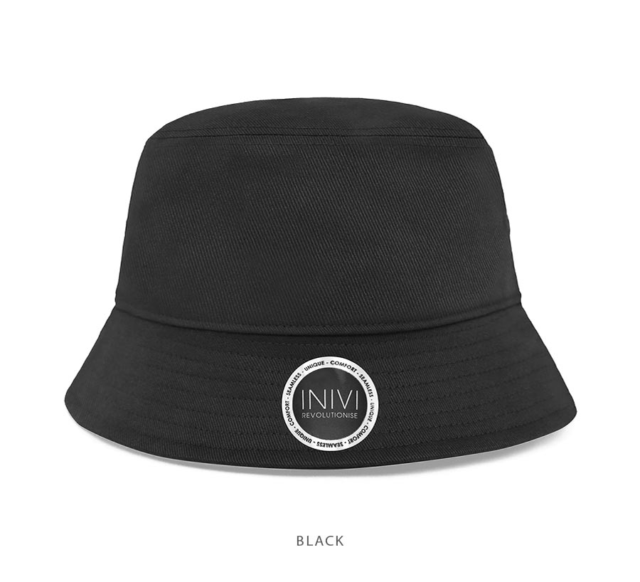 [DH-IV132-BSM] INIVI IV132 Bucket Hat (Small-Medium, Black)