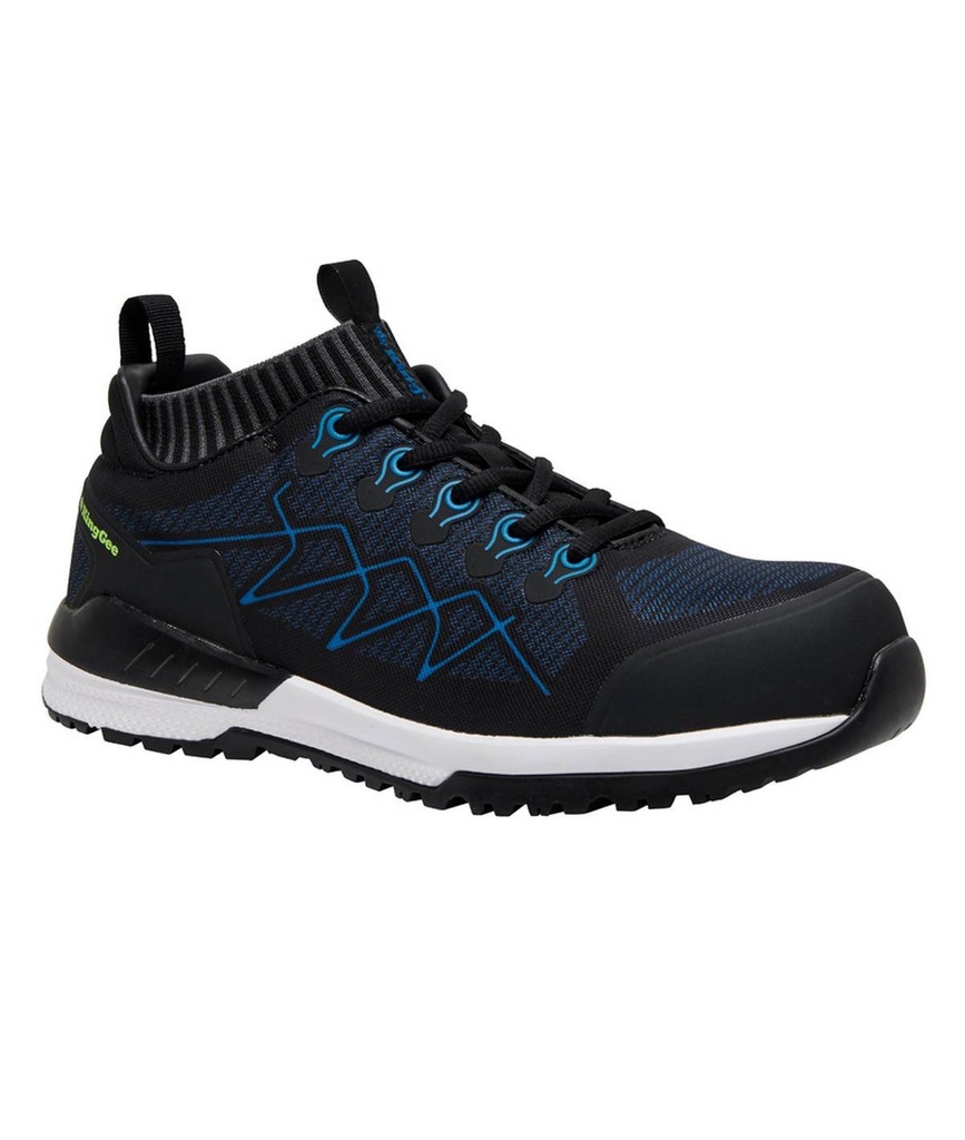 [Size 8] KING GEE K26530 Vapour Safety Shoes, Black/Blue 