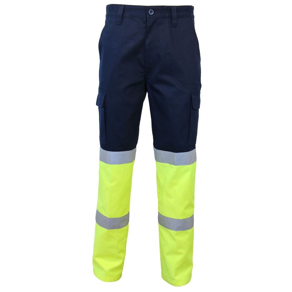 DNC 3363 Lightweight Yellow/Navy Cargo Pants with Biomotion Tape
