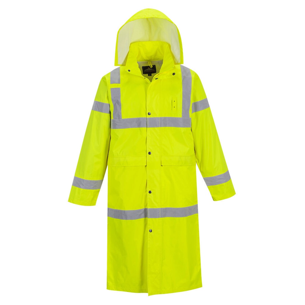 [PW-H445Y-S] PORTWEST H445 Yellow Biomotion Long Rain Coat (S)