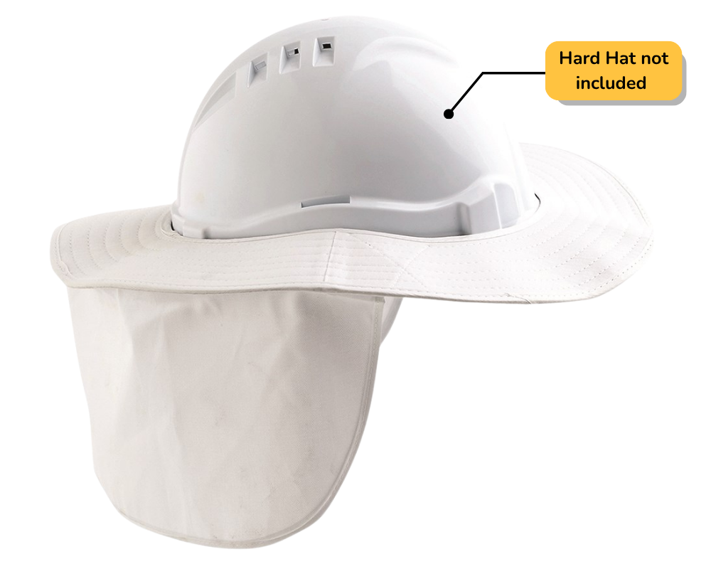[PC-HHBNF-W] PROCHOICE Fabric Brim for Hard Hat (White)