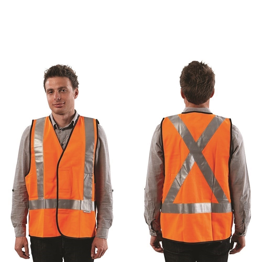 [PC-VDNOX-S] PROCHOICE VDNOX Safety Vest X-BACK, Orange (S)