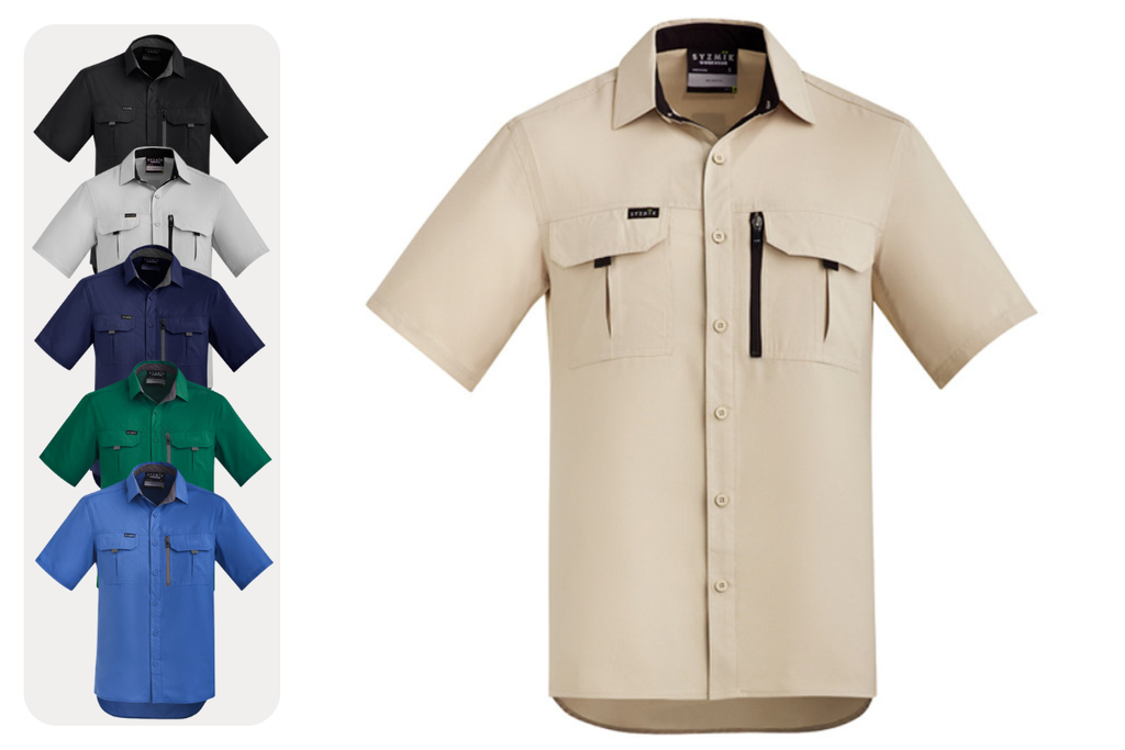 [ZW465-S] SYZMIK ZW465 Mens Outdoor Short Sleeve Shirt (S)