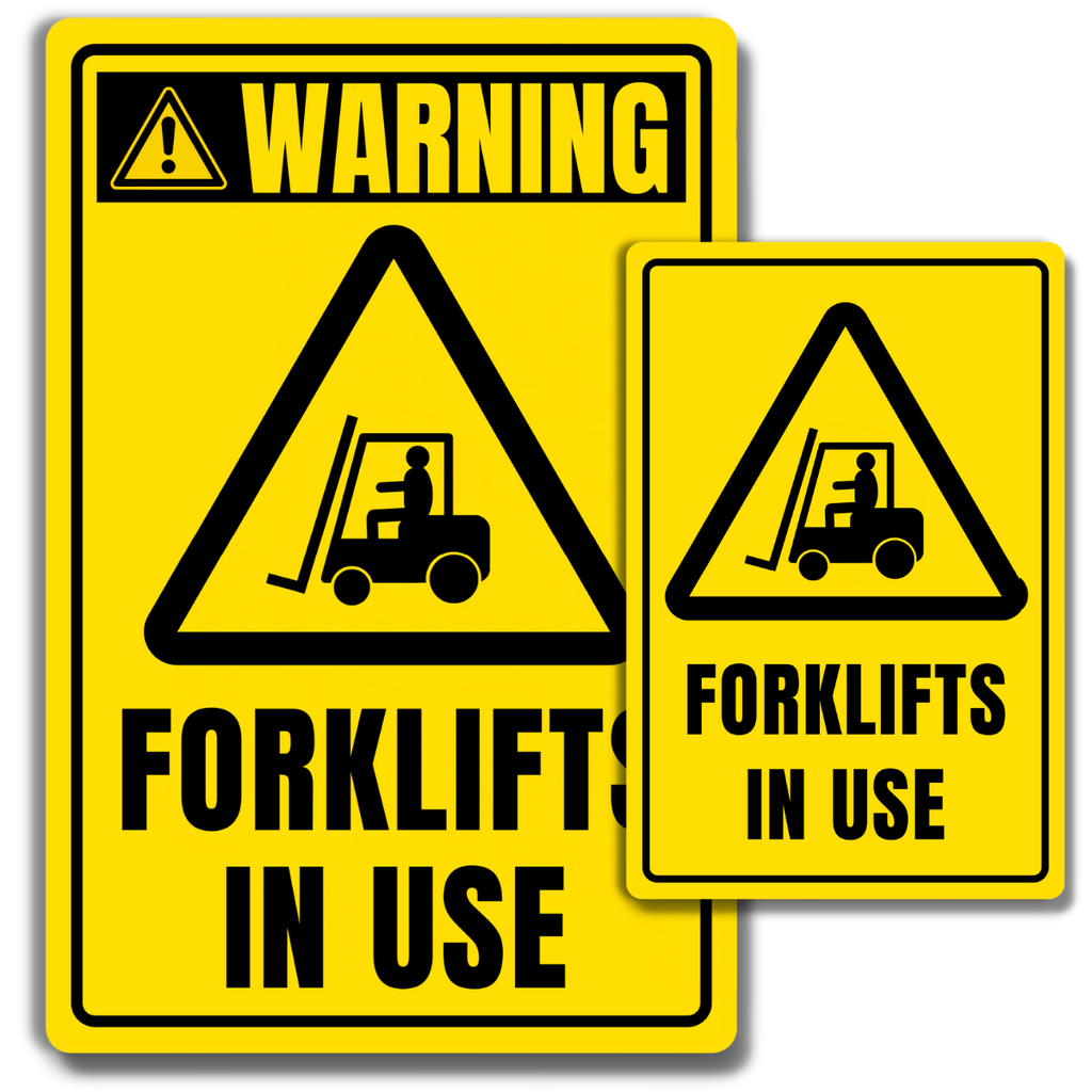 [Sign-3025M-Forklifts] Sign - Forklifts in use (300 x 225 mm)