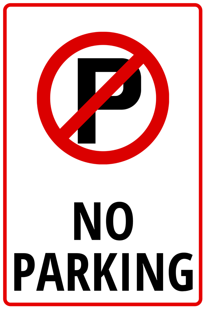 [SIGN-3025M-PARKING] Sign - No Parking (300 x 225 mm)