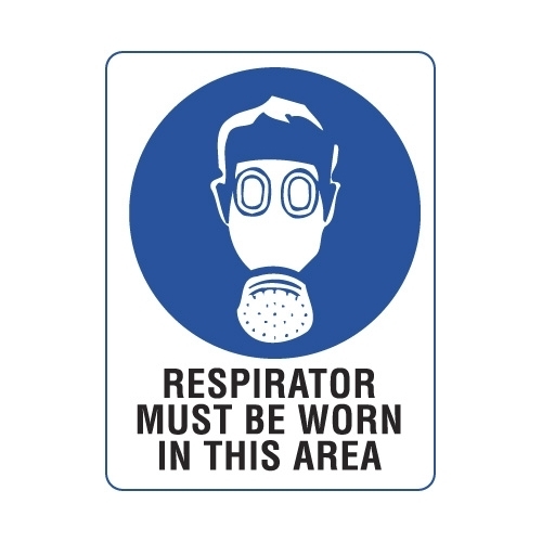 [Sign-4530C-RMBW] Sign - Respirator Must Be Worn In This Area (Corflute)