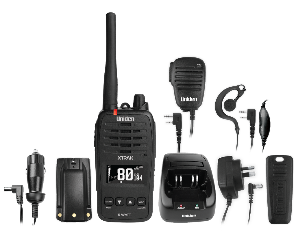 [XTRAK50] UNIDEN XTRAK50 5W UHF Handheld Radio (Black)