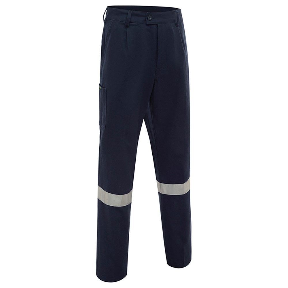 [WW-1002N-077R] WORKIT 1002N Cotton Drill Regular Weight Taped Work Pants - Navy (77R)