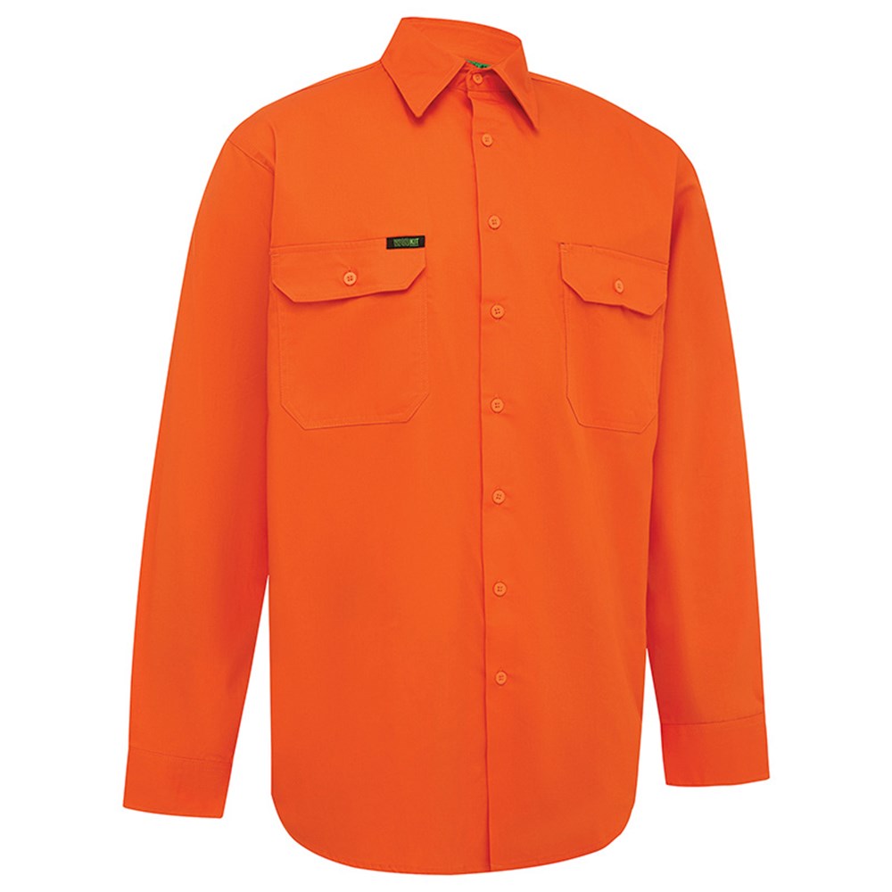 [WW-2007O-S] WORKIT 2007 ORANGE Lightweight Long Sleeve Shirt (S)