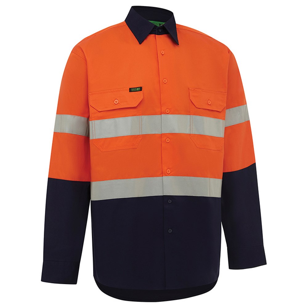 [WW-2013ON-XS] WORKIT 2013 Orange-Navy Lightweight Taped Shirt  (XS)