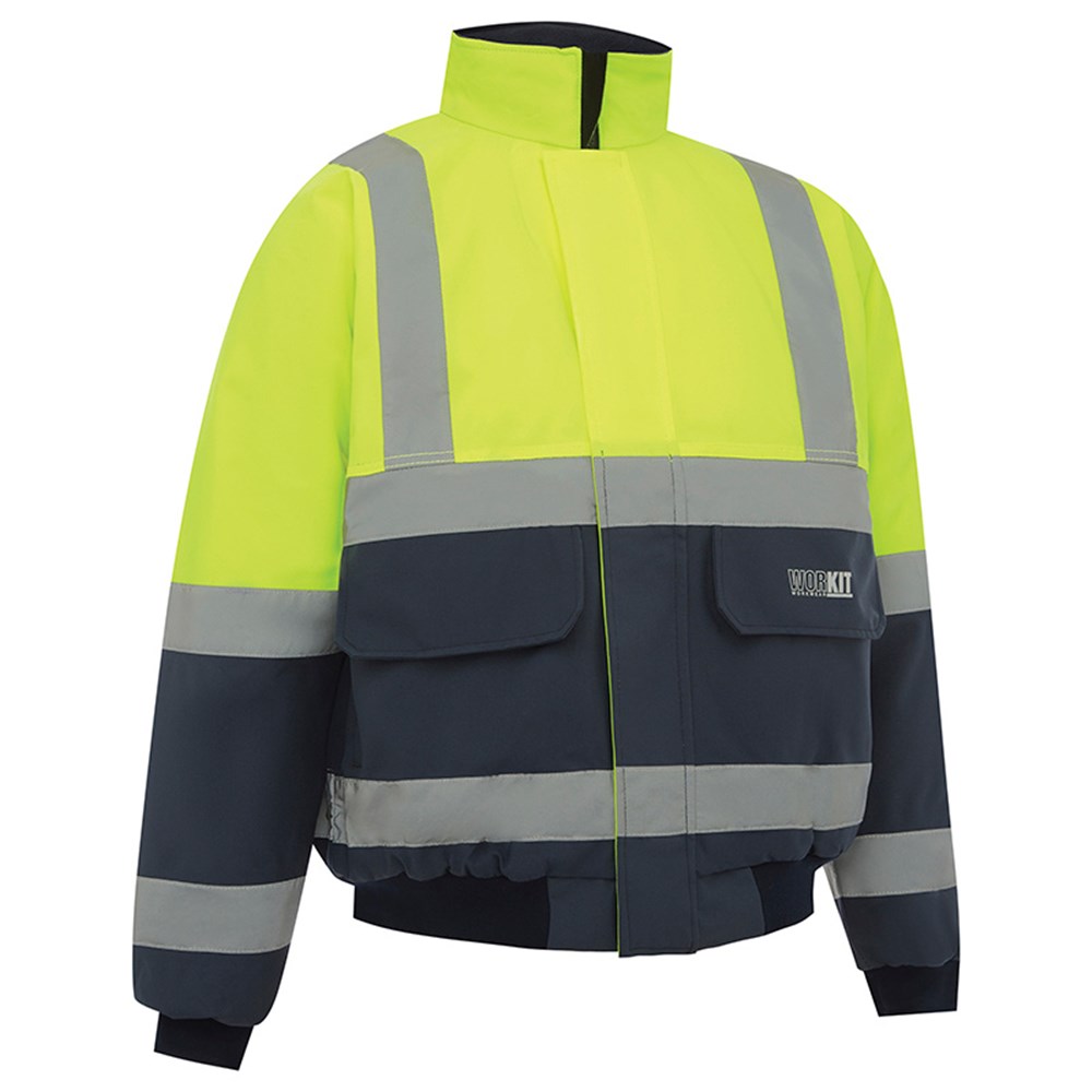 WORKIT 3003 Bomber Jacket Yellow/Navy
