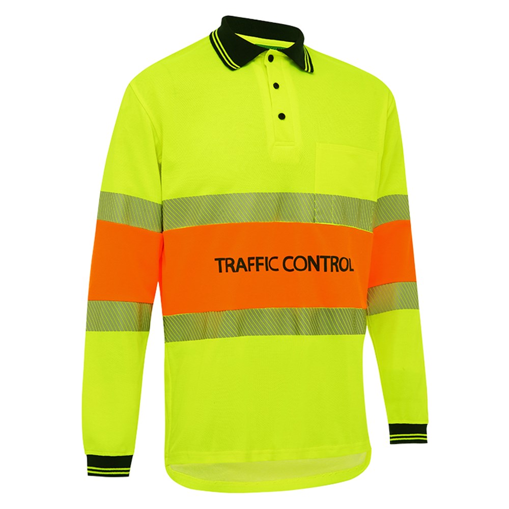 [WW-TCYO-XS] WORKIT Qld Traffic Control Polo Yellow-Orange (XS)
