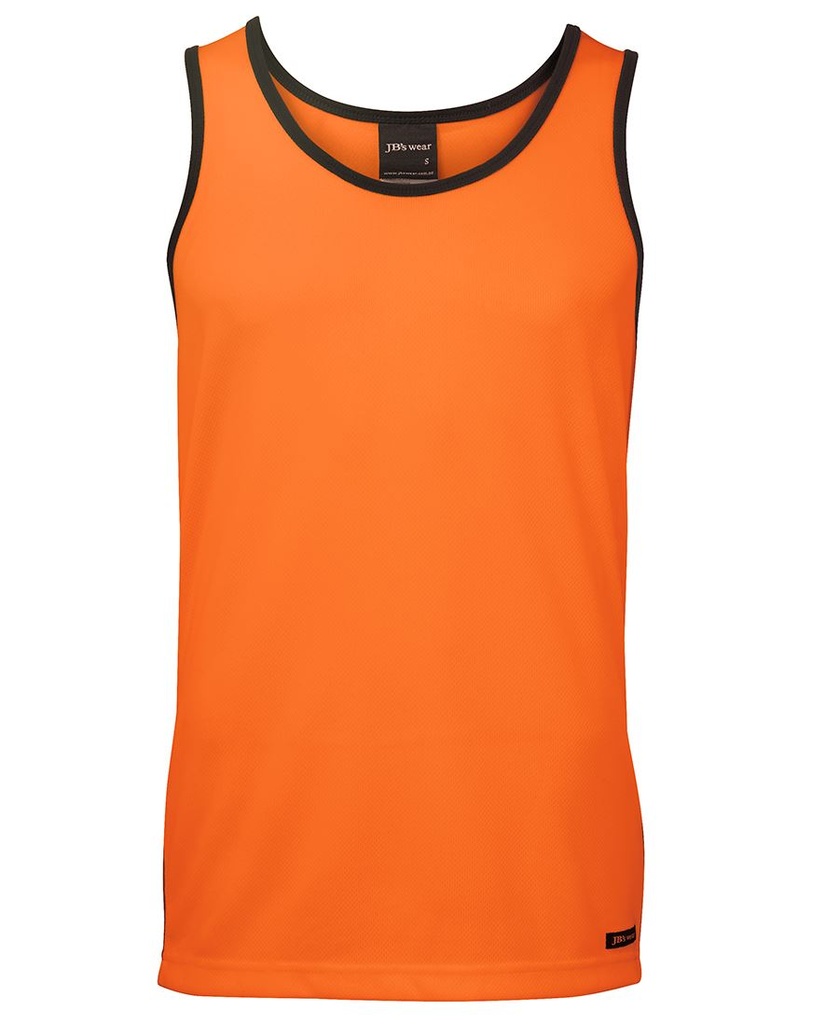 [JBS-6HCS4-ONS] JB's 6HCS4 JB's Hi-Vis Contrast Singlet -ORANGE-NAVY (S)