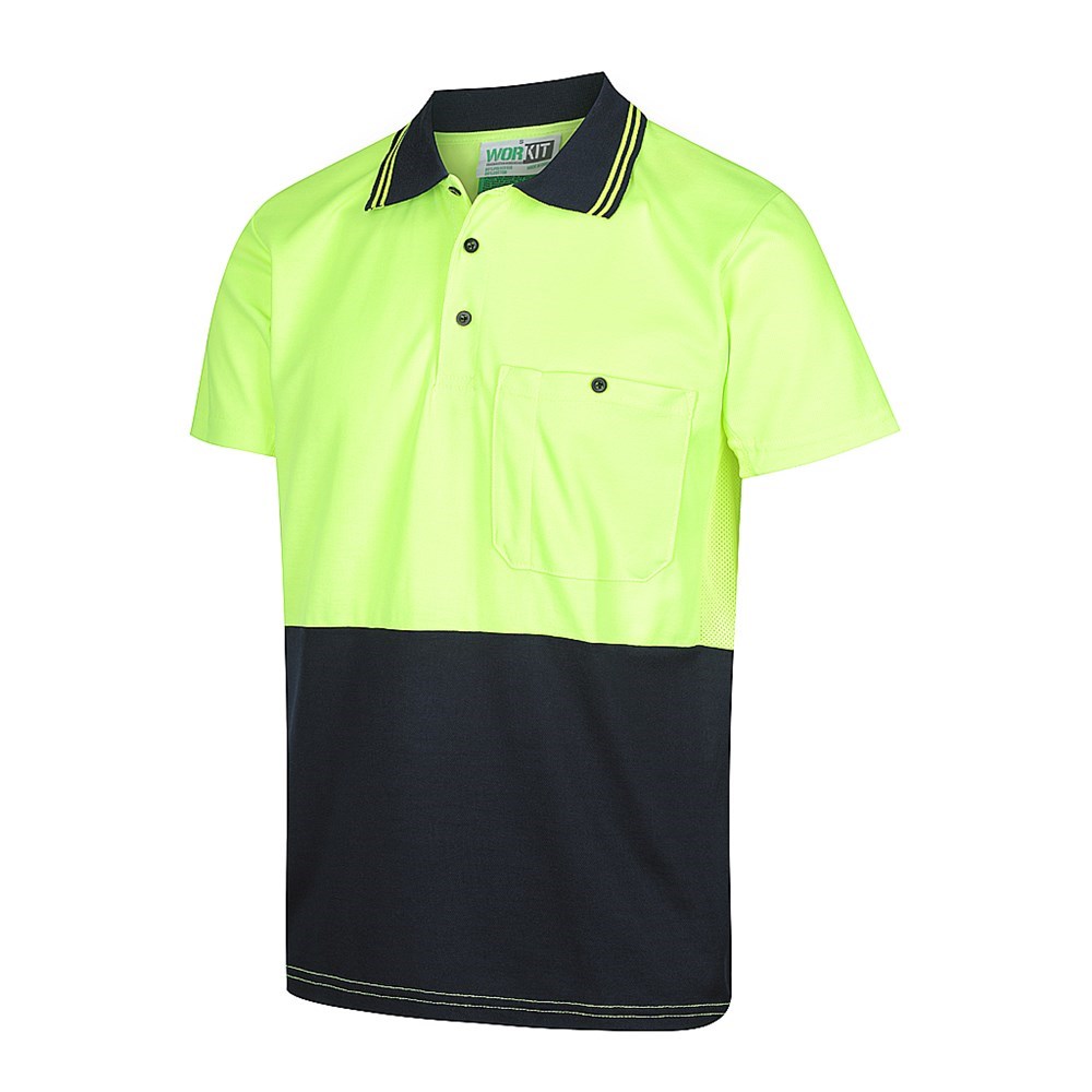 [WW-5005YN-XS] WORKIT 5005 Short Sleeve Polo Shirt Yellow/Navy (XS)
