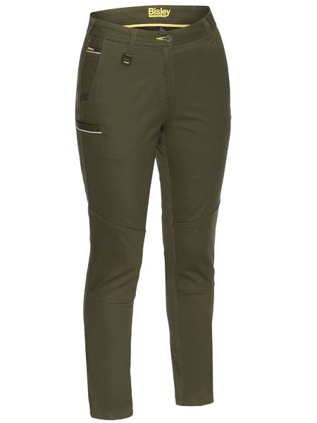 [BW-BPL6015OL-10] Olive | BISLEY BPL6015 Womens Cotton Stretch Pants (10)