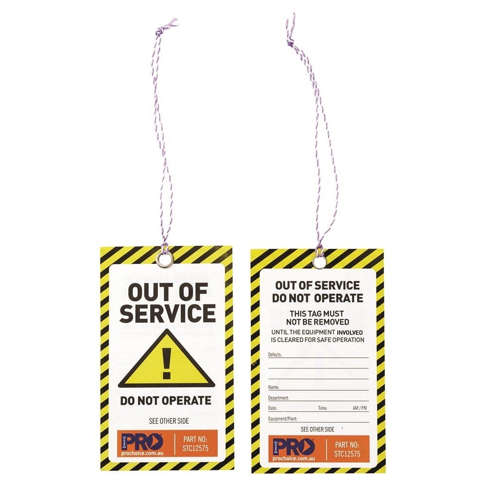 [PC-STC12575-10] Safety Tags - CAUTION out of Service