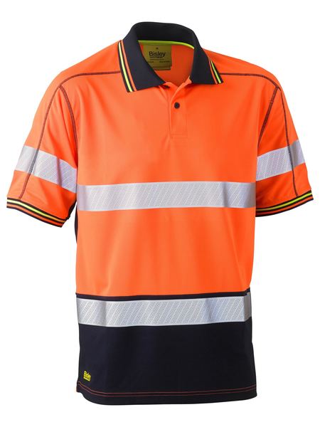 BISLEY BK1219T HiVis Poly Mesh Polo -Taped