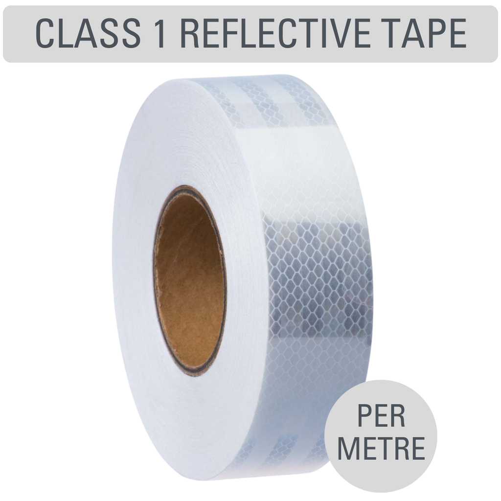 [RT1S50pm] [per M] Class 1 Reflective Tape, 50mm - Silver White