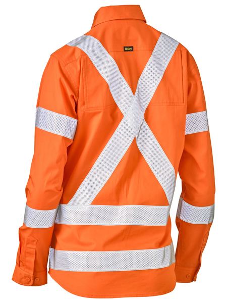 [BW-BL6166XT-06] BISLEY BL6166XT Womens X-Back Cool Cotton Drill Shirt (06)