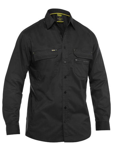 [BW-BS6490-BXS] BISLEY BS6490 X Airflow Stretch Ripstop Shirt (Black, XS)